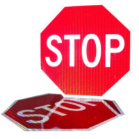 Roll Up Portable Reflective Stop Sign