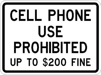 Cell Phone Use Prohibited Up To $200 Fine