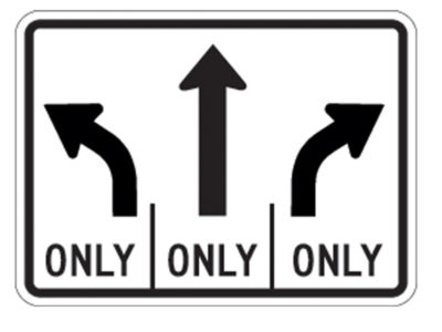 48" x 30" Lane Delineation Signs