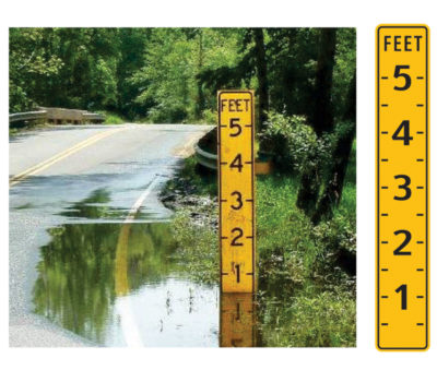 12" X 72" Flood Warning Sign
