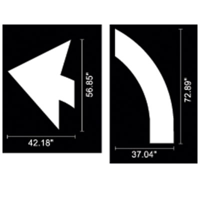Federal Curved Arrow Stencil