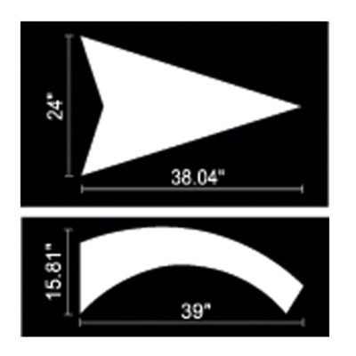 6' Curved Arrow/Straight Tail