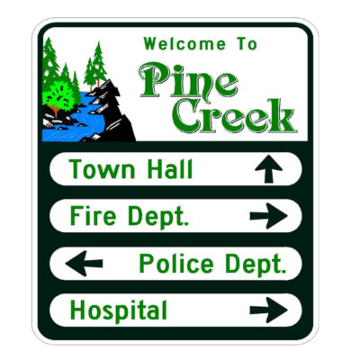 City Limit Sign - Pine Creek Series