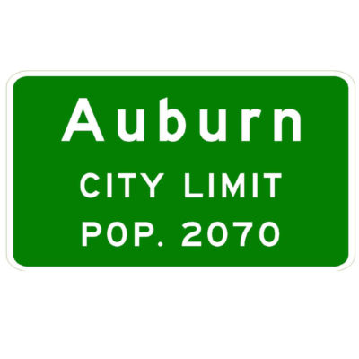 City Limit Sign - Auburn Series