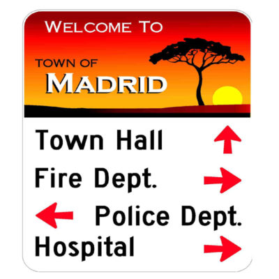 City Limit Sign - Madrid Series