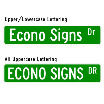 6" Height Street Name Sign