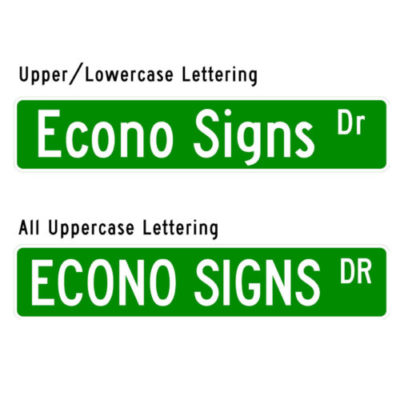 9" Height Street Name Sign