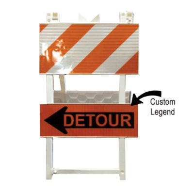 Type I Plastic Barricades - Custom Legend