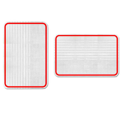 White Blanks With Red Border - High Intensity