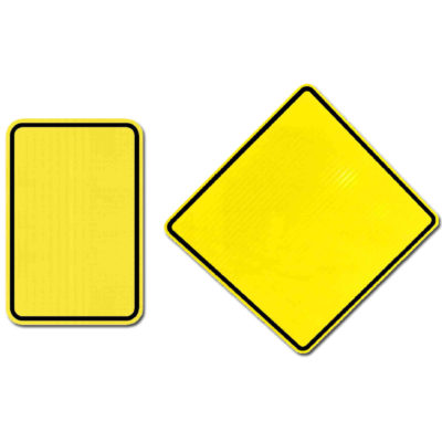 Yellow Blanks With Black Border - High Intensity