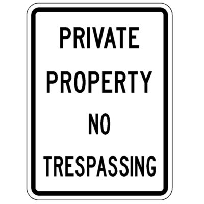Private Property No Trespassing