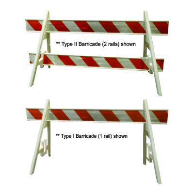 Plastic A-Frame Barricade Set (Type I or Type II)