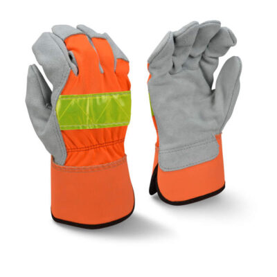 Hi-Viz Leather Gloves