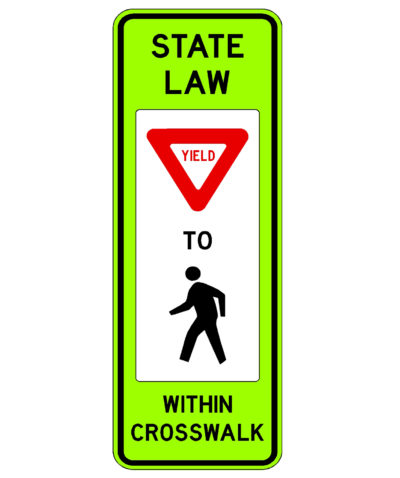 State Law Yield to Pedestrians within Crosswalk