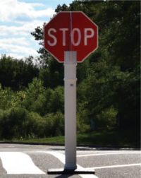 Roll Up Portable Reflective Stop Sign