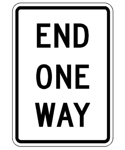 End One Way 24" x 30"