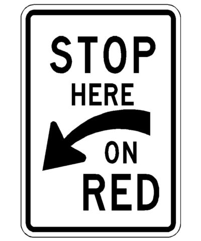 Stop Here On Red 24" x 30"