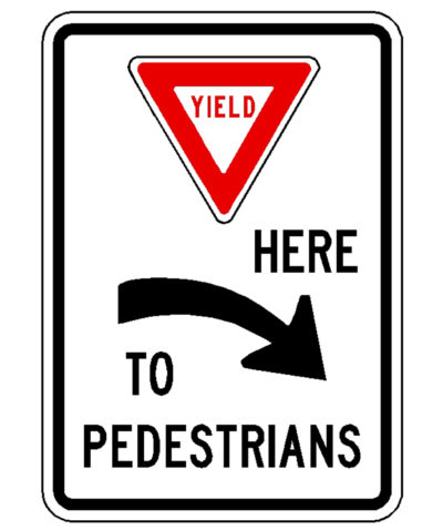 Yield Here Right Arrow Rectangle