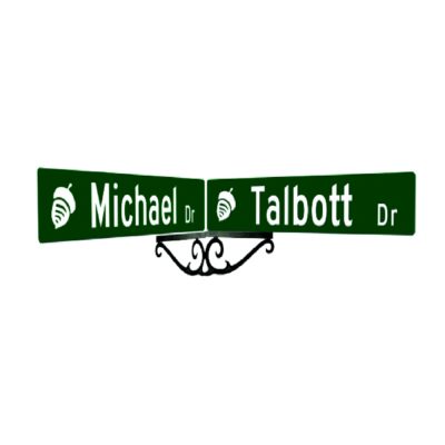Clamp On 90 Degree Double Sign Decorative Scroll Bracket for Street Signs