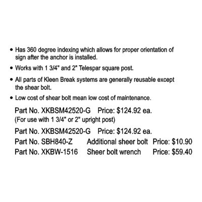 Kleen Break Surface Mount Break-Away System - Image 4